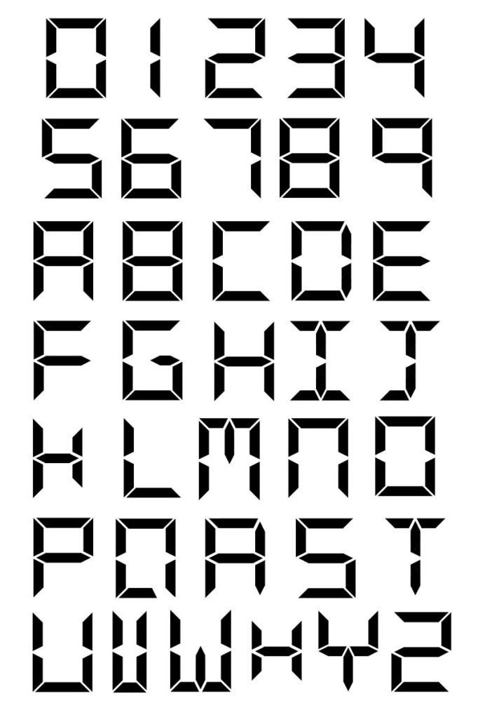 digital clock font